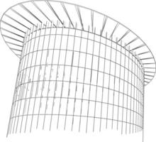 3d ilustración de edificio en concepto vector