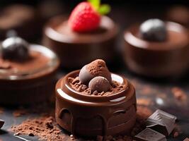 AI generated Chocolate dessert Sweet photo