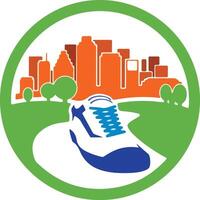 National Walking Day logo vector