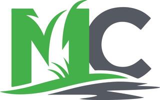 MC letter eco logo vector