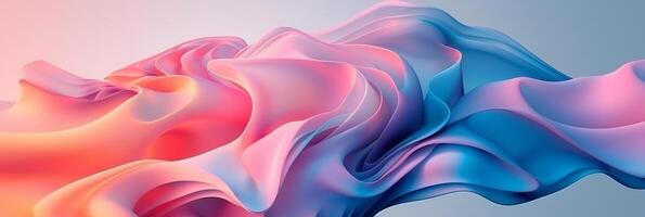 AI generated Colorful abstract wave lines background for keynote or presentation design on light backdrop photo