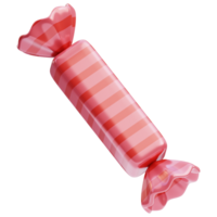 3D red candy icon on transparent background png