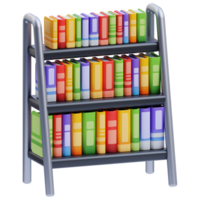 3D open shelf icon on transparent background png