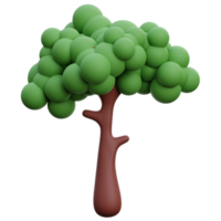 3D tree icon on transparent background png