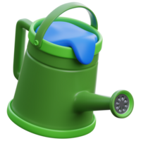 3D watering can icon on transparent background png