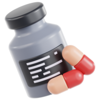 3D multivitamin icon on transparent background png