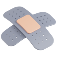 3D band aid icon on transparent background png