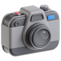 3D camera icon on transparent background png