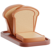 3d Brot Symbol auf transparent Hintergrund png