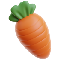 3D carrot icon on transparent background png