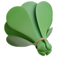 3D spinach icon on transparent background png