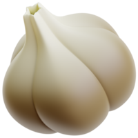 3d Knoblauch Symbol auf transparent Hintergrund png