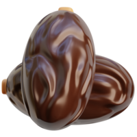 3D dates icon on transparent background png