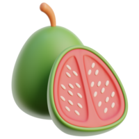 3d guava ikon på transparent bakgrund png