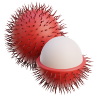 3D rambutan icon on transparent background png