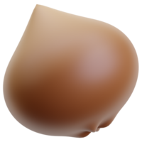 3D onion icon on transparent background png