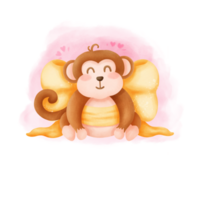 cute monkey party png