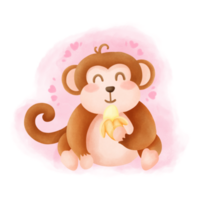 mignonne singe fête png