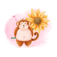 cute monkey party png