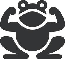 Simplistic Black Silhouette of a Frog in a Minimalist Design Style vector