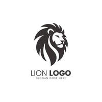 sorprendentes monocromo león logo diseño para marca identidad vector