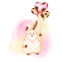 Valentine cute bunny png