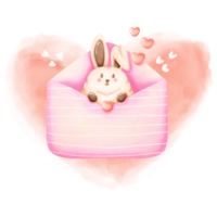 Valentine cute bunny png