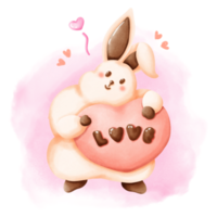 Valentine cute bunny png