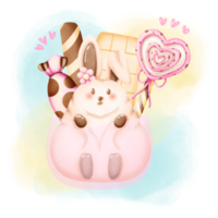 Valentine cute bunny png