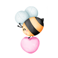 Valentine cute bee png