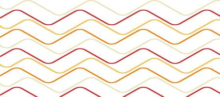 orange waves outline decorative design background vector