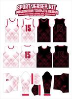 red vertical lines Jersey Apparel Sports Wear Sublimation pattern vector