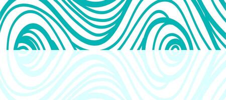 abstract cyan ocean waves curves pattern design background vector