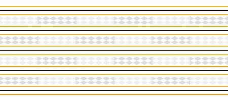 yellow gold stripe outline decorative geometric vintage design background vector