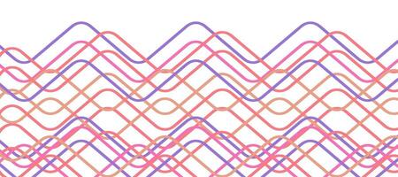 abstract pink pulse wave curve outline design background vector