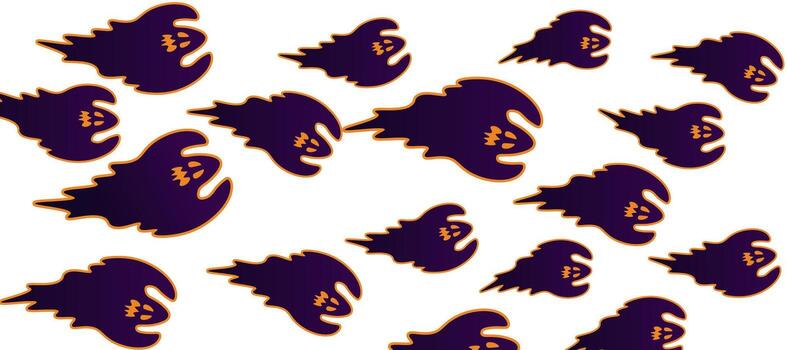 flying ghost abstract pattern design background vector