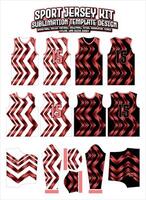 zigzag red fast Jersey Apparel Sports Wear Sublimation pattern vector