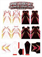 red futuristic arrow Jersey Apparel Sports Wear Sublimation pattern vector