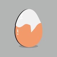 Egg vector illustration, Collection of whole, broken, fried, yolks, eggshells and boiled eggs. Whole and broken white and yellow fresh raw eggs.