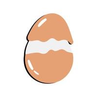 Egg vector illustration, Collection of whole, broken, fried, yolks, eggshells and boiled eggs. Whole and broken white and yellow fresh raw eggs.