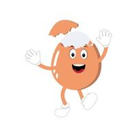 Happy egg cartoon mascot character, Cartoon egg giving thumb up, hand drawn cartoon kawaii characters vector illustration. Retro Easter Egg with halftone pattern with different face emotions.