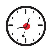 Clock flat style, Clock icon watches vector illustration. Alarm clock icon. Flat design style. Simple icon on white backround, Web site page and mobile app design element