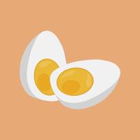 Egg vector illustration, Collection of whole, broken, fried, yolks, eggshells and boiled eggs. Whole and broken white and yellow fresh raw eggs.