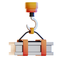 Construction Crane Construction Business illustration 3d png