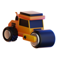 Road Roller Construction Business illustration 3d png