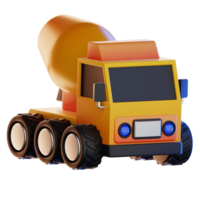 Mixer Truck Construction Business illustration 3d png