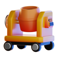 Concrete Mixer Construction Business illustration 3d png