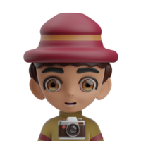 Photograhpy male Avatar illustration 3D png