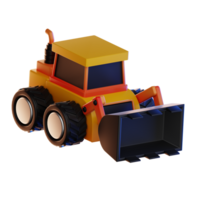 bulldozer construction affaires illustration 3d png