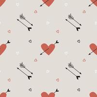Seamless St Valentine Day pattern vector